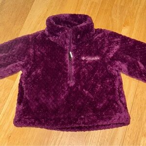 Columbia Kids' Plush Purple Half Zip